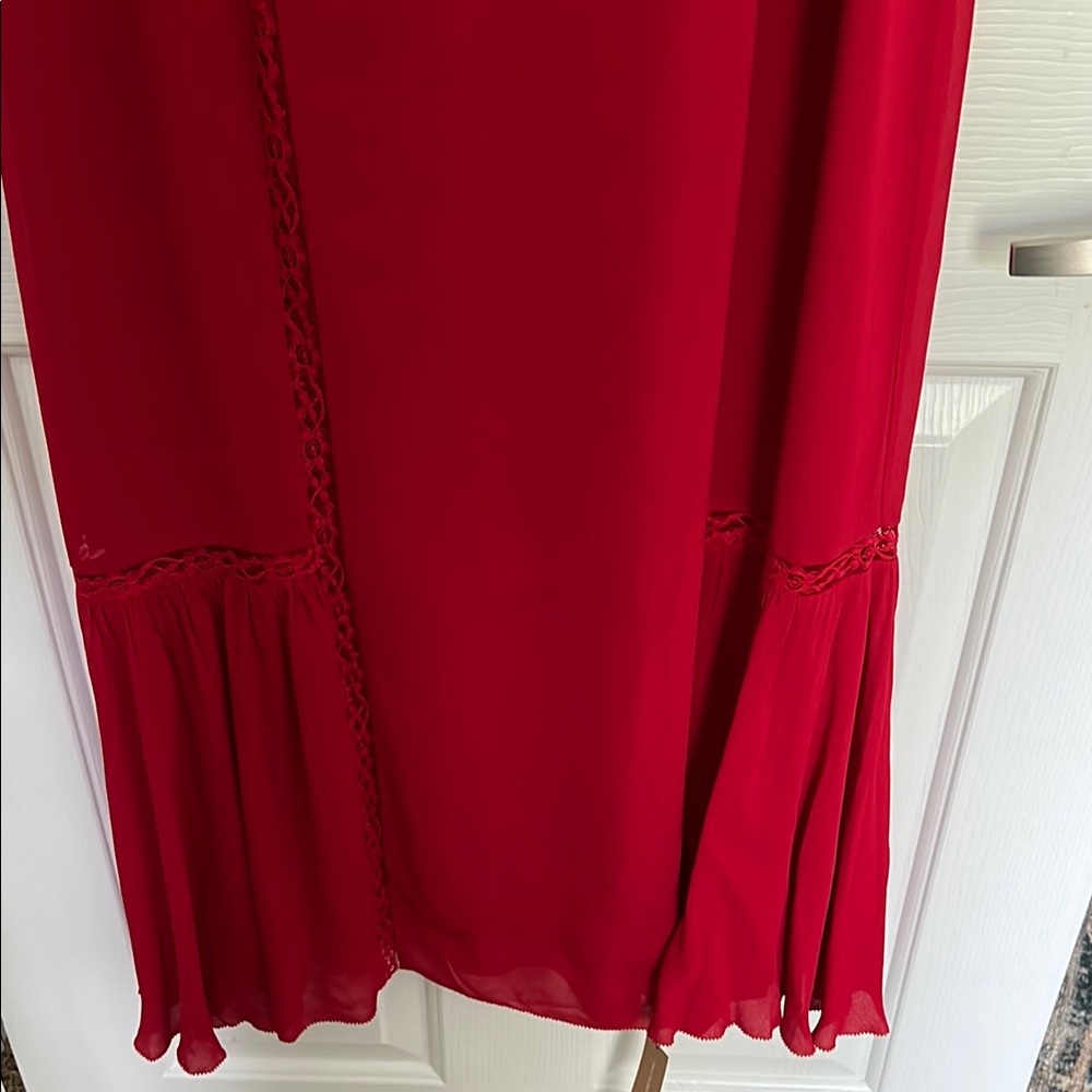 Reformation Domini Elegant Red Women's Dress - Picture 3 of 5